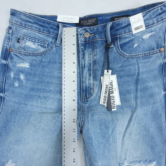 Judy Blue Women's Straight Leg Jeans - Light Blue - Picture 10 of 11